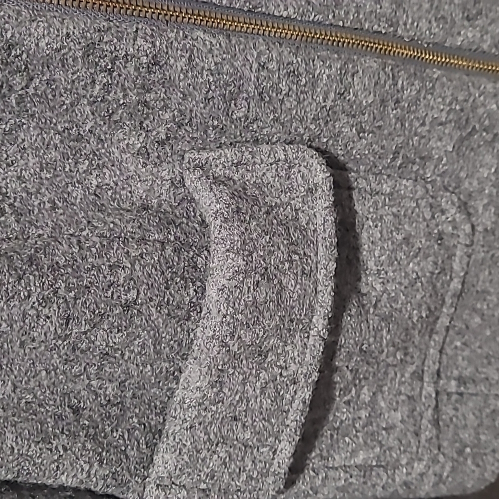 Ann Taylor sz small gray blazer zip front jacket - Picture 3 of 5